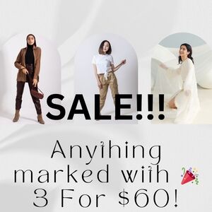 3 for $60 SALE!!